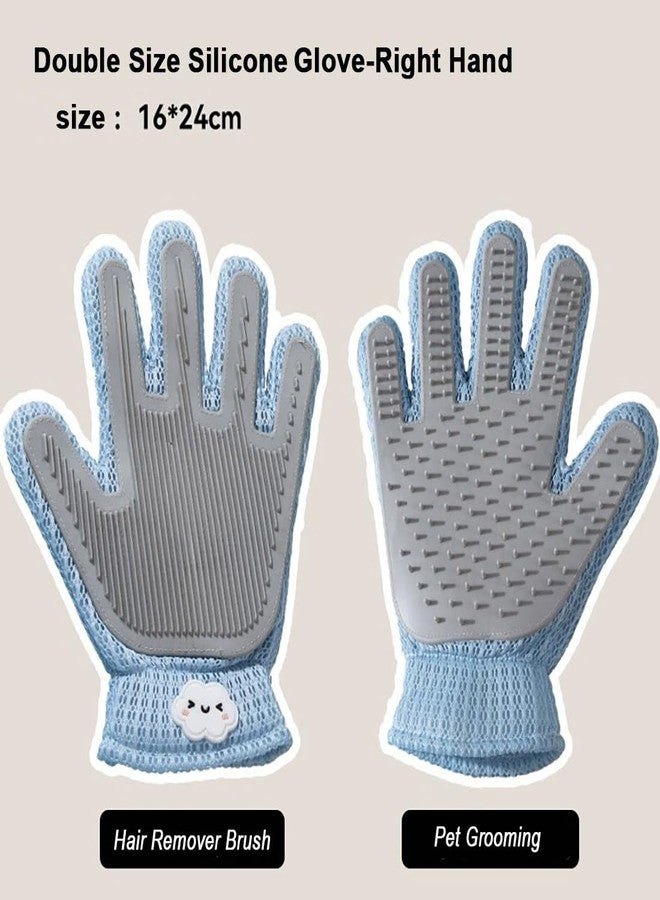 Cool Lemon 2 in 1 Pet Grooming Gloves for Dogs & Cats, Pet Fur Remover Glove, Grooming Brush for Shedding, Massage, Hair Remover Mitt, Fur Cleaner for Couch, Clothes,Carpet -1 Piece - Image 2